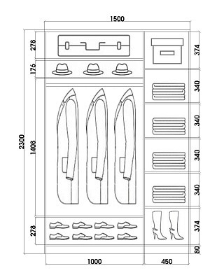 Шкаф двухдверный Хит-23-15-77-26, 2300х1500х620, Мишки на окне, Ясень анкор светлый в Артеме - изображение 2