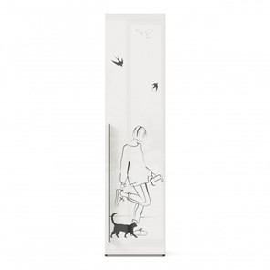 1-створчатый шкаф Джоли Тип 1 ЛД 535.010, Серый шелк в Артеме - предосмотр 1