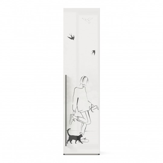 1-створчатый шкаф Джоли Тип 1 ЛД 535.010, Серый шелк в Артеме - изображение 1