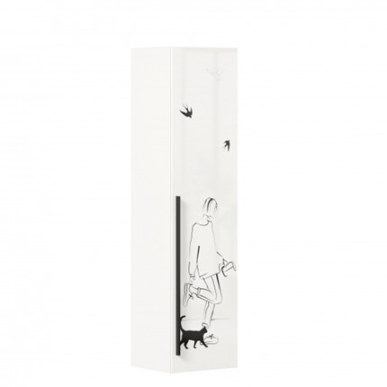 1-створчатый шкаф Джоли Тип 1 ЛД 535.010, Серый шелк в Артеме - изображение
