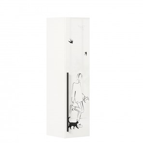 1-створчатый шкаф Джоли Тип 2 ЛД 535.020, Серый шелк в Артеме