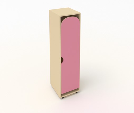 Детский шкаф ШГ1 Беж + Розовый в Артеме - изображение