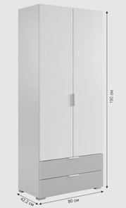 Шкаф двухдверный с ящиками Зефир 108.01 (белое дерево/пудра розовая (эмаль)) во Владивостоке - предосмотр 7