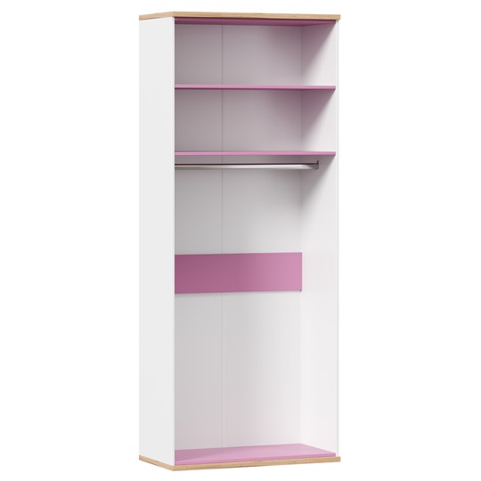 Шкаф двухстворчатый Урбан 528.050, белый/розовый в Артеме - изображение 4