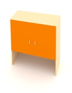 Детский шкаф ДШ-1 ЛДСП  Беж + Оранжевый в Артеме