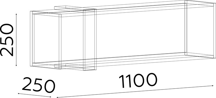 Полка навесная Гринвич (шкаф навесной мод.7) в Артеме - изображение 1