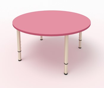 Детский стол круглый МДФ Розовый в Артеме