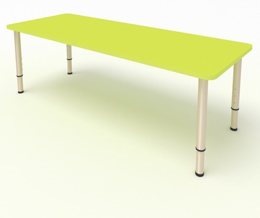 Стол для детей 2-местный  (по одну сторону столешн.) СДО-2 (0-3) желтый (МДФ) в Артеме - изображение