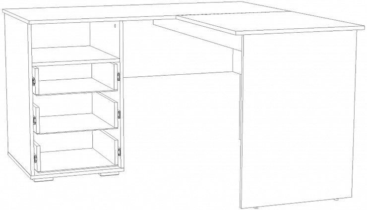 Письменный стол Банни НМ 041.41, Меренга/Макарун/Белый/Дуб сонома в Артеме - изображение 2