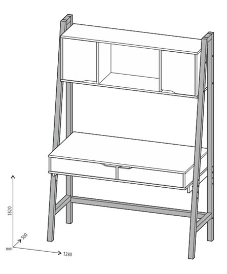 Детский стол высокий POLINI Kids Mirum 1445 Серый в Артеме - изображение 2