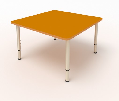 Детский стол 4-местный 70х70 ЛДСП Оранжевый в Находке - изображение