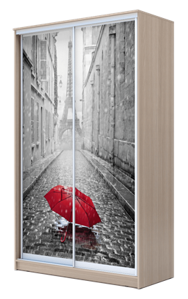 Шкаф 2400х1500х620, Париж, зонтик ХИТ 24-15-77-02 Ясень Шимо Светлый во Владивостоке - изображение