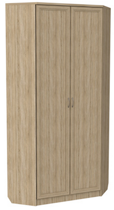 Шкаф распашной 401 угловой со штангой, цвет Дуб Сонома во Владивостоке - изображение