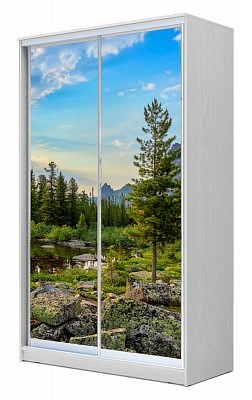 Шкаф 2-х дверный Хит-23-12-77-30, 2300х1200х620, Природа Белый во Владивостоке - изображение