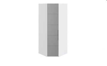Шкаф угловой Наоми с зеркальной левой дверью, цвет Белый глянец СМ-208.07.07 L в Артеме