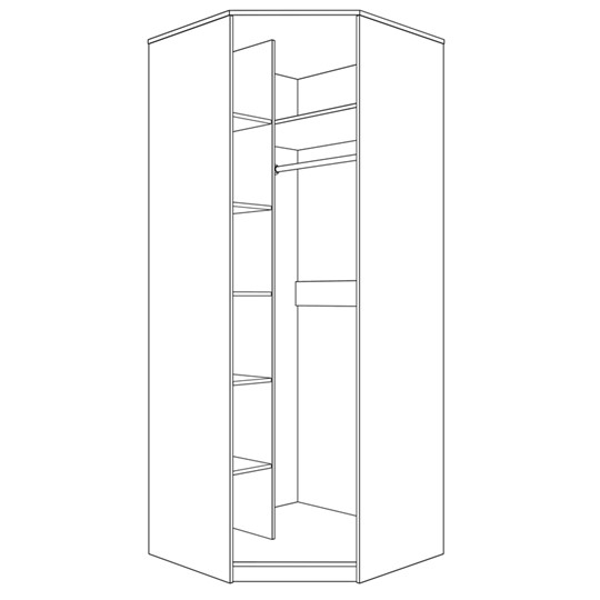 Шкаф угловой с зеркалом ПАРМА НЕО,  ясень анкор светлый в Уссурийске - изображение 1