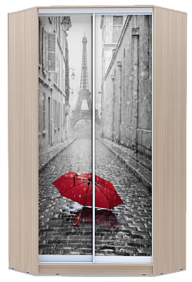 Шкаф угловой 2300х1103х1103, ХИТ У-23-4-77-02, шимо светлый, Зонтик во Владивостоке - изображение