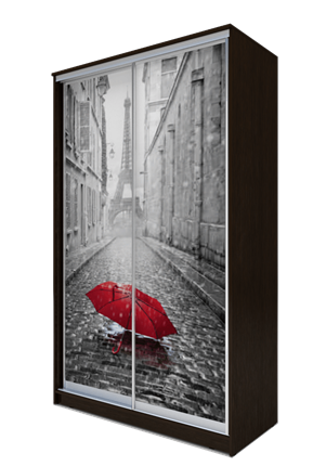 Шкаф 2-х створчатый 2300х1362х620, Париж, зонтик ХИТ 23-14-77-02 Венге Аруба во Владивостоке - изображение