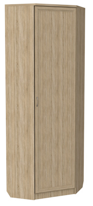 Шкаф распашной 402 угловой со штангой, цвет Дуб Сонома во Владивостоке - изображение