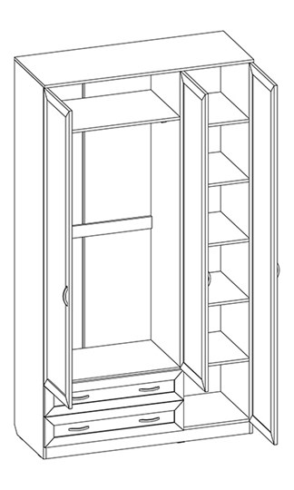 Распашной шкаф 114, цвет Венге в Артеме - изображение 1
