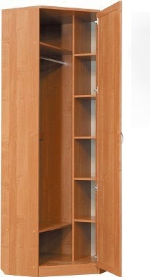 Шкаф распашной 402 угловой со штангой, цвет Дуб Сонома в Уссурийске - изображение 1
