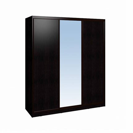 Шкаф 2000 Домашний Зеркало/ЛДСП, Венге в Артеме - изображение