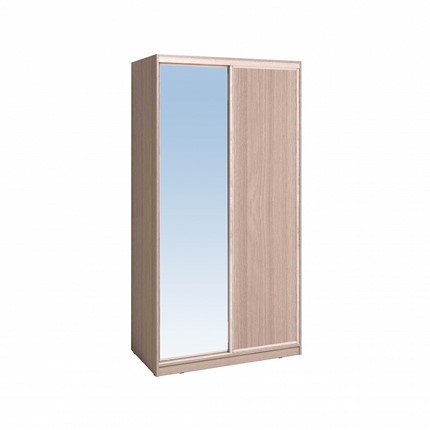 Шкаф 1200 Домашний Зеркало/ЛДСП, Ясень шимо светлый в Артеме - изображение