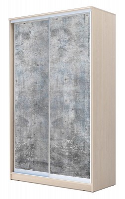 Шкаф 2-х дверный Хит-23-4-12-77-22, 2300х1200х420, Бетон Дуб млечный во Владивостоке - изображение