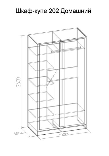 Шкаф 1200 Домашний Зеркало/ЛДСП, Венге в Артеме - изображение 3