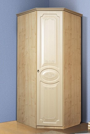 Распашной шкаф угловой Ивушка-5, цвет Дуб беленый во Владивостоке - изображение
