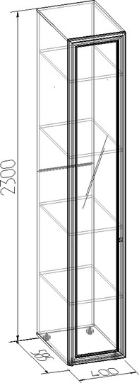 Шкаф распашной Paola 55 + Фасад Стандарт Правый в Артеме - изображение 1