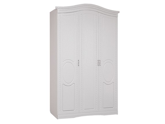 Шкаф трехдверный Гертруда, М2, белая лиственница/ясень жемчужный в Артеме - изображение