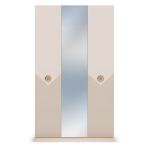 Шкаф 3-х дверный в спальню Капри, с зеркальным фасадом в Уссурийске - предосмотр 1