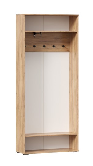 Шкаф двухстворчатый Фиджи с декоративными накладками 659.310, Дуб Золотой/Белый во Владивостоке - изображение 2