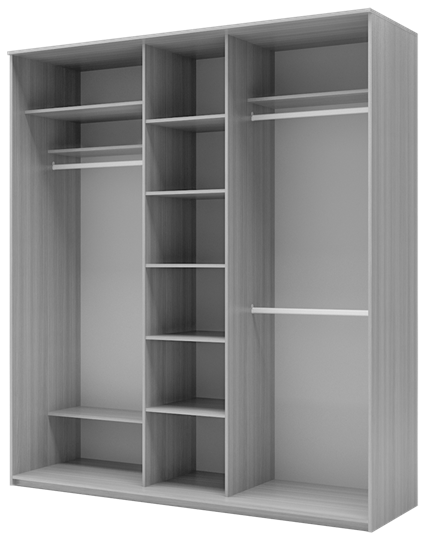Шкаф 3-х дверный ХИТ 22-18-656, Диагональные полосы №21-24, Белый во Владивостоке - изображение 1