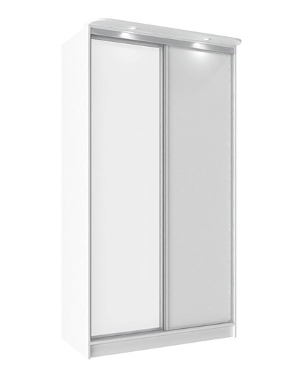 Шкаф 1200 Домашний Зеркало/ЛДСП, Белый во Владивостоке - изображение 2
