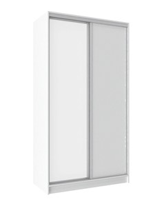 Шкаф 1200 Домашний Зеркало/ЛДСП, Белый в Артеме