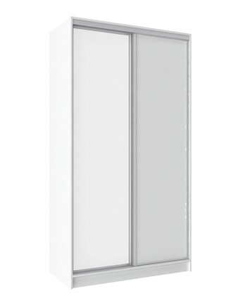 Шкаф 1200 Домашний Зеркало/ЛДСП, Белый во Владивостоке - изображение