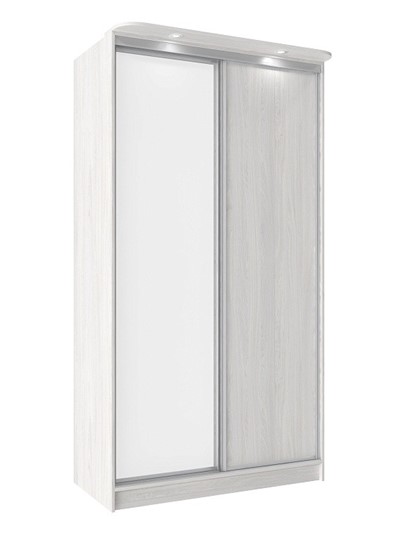 Шкаф 1200 Домашний Зеркало/ЛДСП, Ясень Анкор светлый во Владивостоке - изображение 2