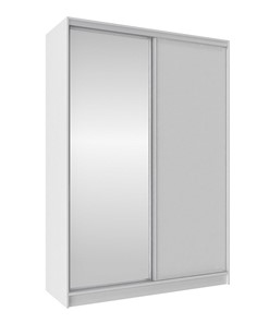 Шкаф 1600 Домашний Зеркало/ЛДСП, Белый в Уссурийске