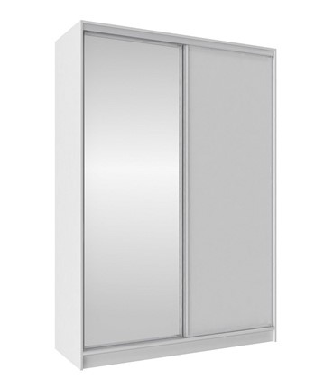 Шкаф 1600 Домашний Зеркало/ЛДСП, Белый во Владивостоке - изображение