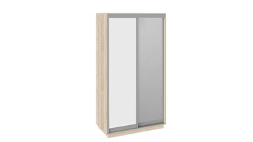 Шкаф 2-х дверный Румер, цвет Дуб Сонома, Белый снег/Зеркало СШК 1.120.60-11.13 в Находке