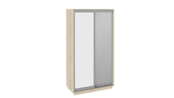 Шкаф 2-х дверный Румер, цвет Дуб Сонома, Белый снег/Зеркало СШК 1.120.60-11.13 во Владивостоке - изображение