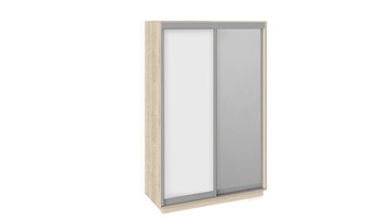 Шкаф 2-х дверный Румер, цвет Дуб Сонома, Белый снег/Зеркало СШК 1.140.70-11.13 в Уссурийске