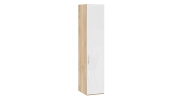 Шкаф одностворчатый Эмбер СМ-348.07.001 (Яблоня Беллуно/Белый глянец) в Артеме