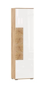 Шкаф одностворчатый Фиджи с декоративными накладками 659.300, Дуб Золотой/Белый во Владивостоке