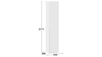 Шкаф для белья Порто (366) СМ-393.07.211 (Белый жемчуг/Белый софт) в Артеме - предосмотр 3