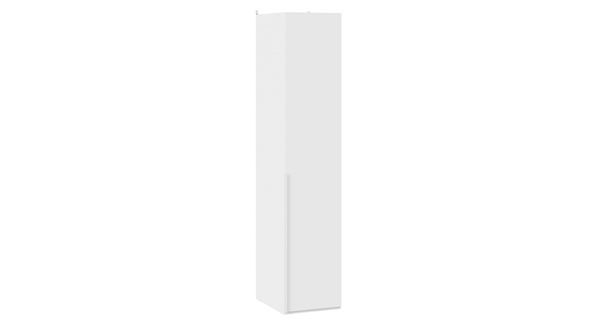 Шкаф с одной дверцей Порто (580) СМ-393.07.001 (Белый жемчуг/Белый софт) в Артеме - изображение
