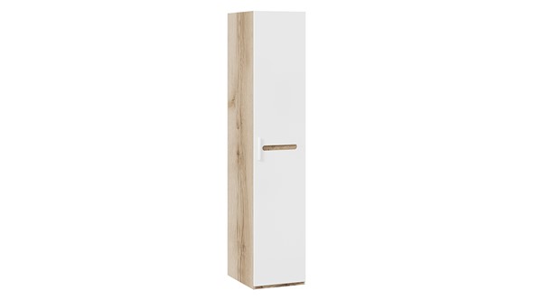 Распашной шкаф Фьюжн  ТД-260.07.01 (Дуб Делано, Белый глянец) в Артеме - изображение