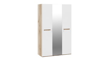 3-створчатый шкаф Фьюжн ТД-260.07.43 (Дуб Делано, Белый глянец) в Артеме